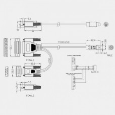 Kabel 1.5m Delta Electronics - DVPACAB215
